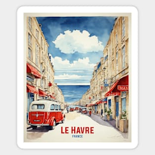 Le Havre France Vintage Travel Poster Tourism Magnet